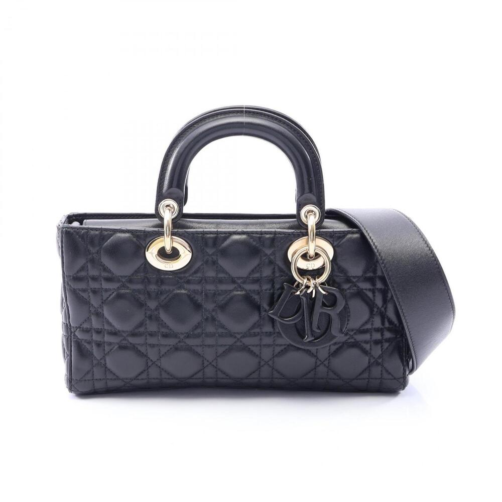 Christian Dior Dior Lady D-Joy Medium Cannage 2-Way Handbag, Leather, Women's...